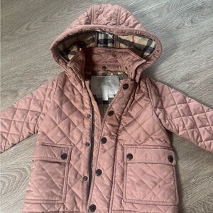 Burberry Kids Quilted Jacket in Pink